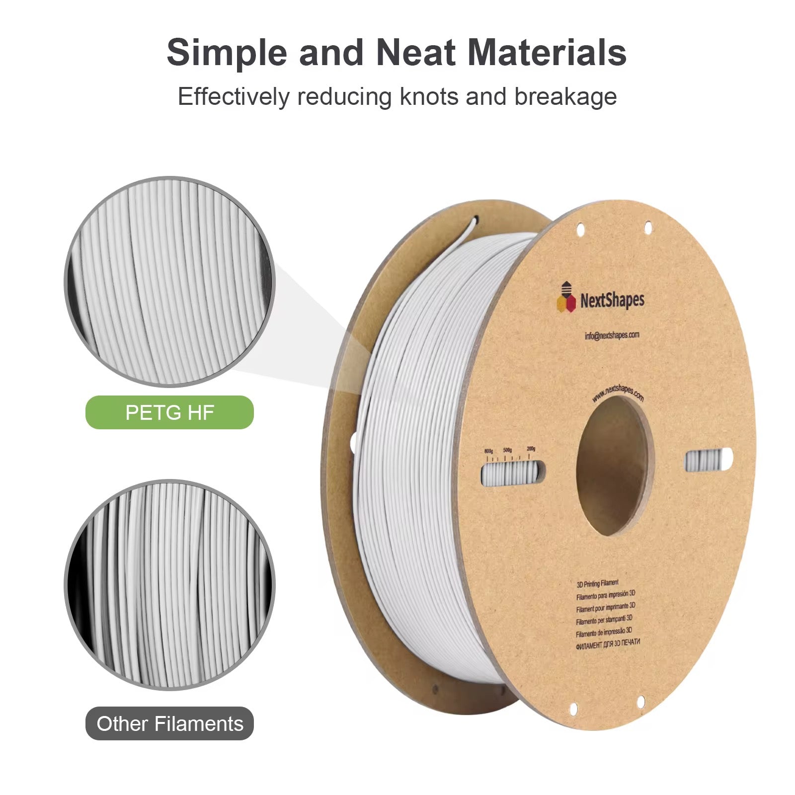 NextShapes Beyaz PETG Filament